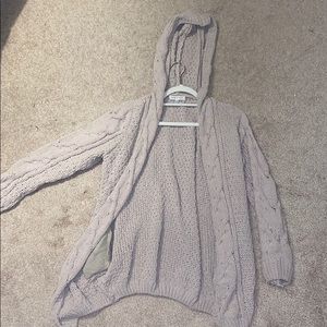 Woven Hearts Cardigan with hood